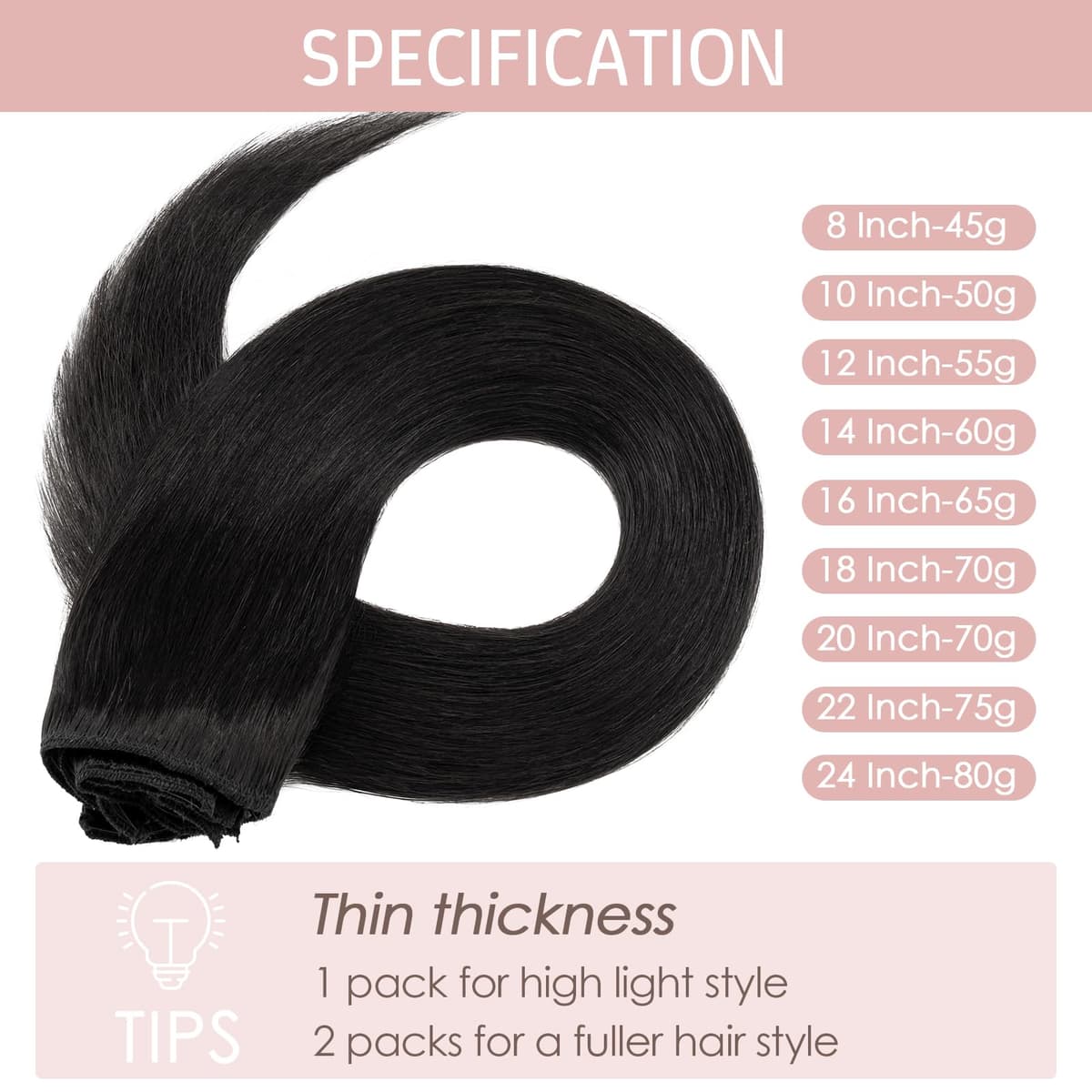 Silk-co 10inch Hair Extensions Clip in Hair Extension Human Hair #04 Medium Brown -Basic Thickness-Thin Weft- 8 Pieces Real Remy Straight Hair Extensions[50g] — view 110