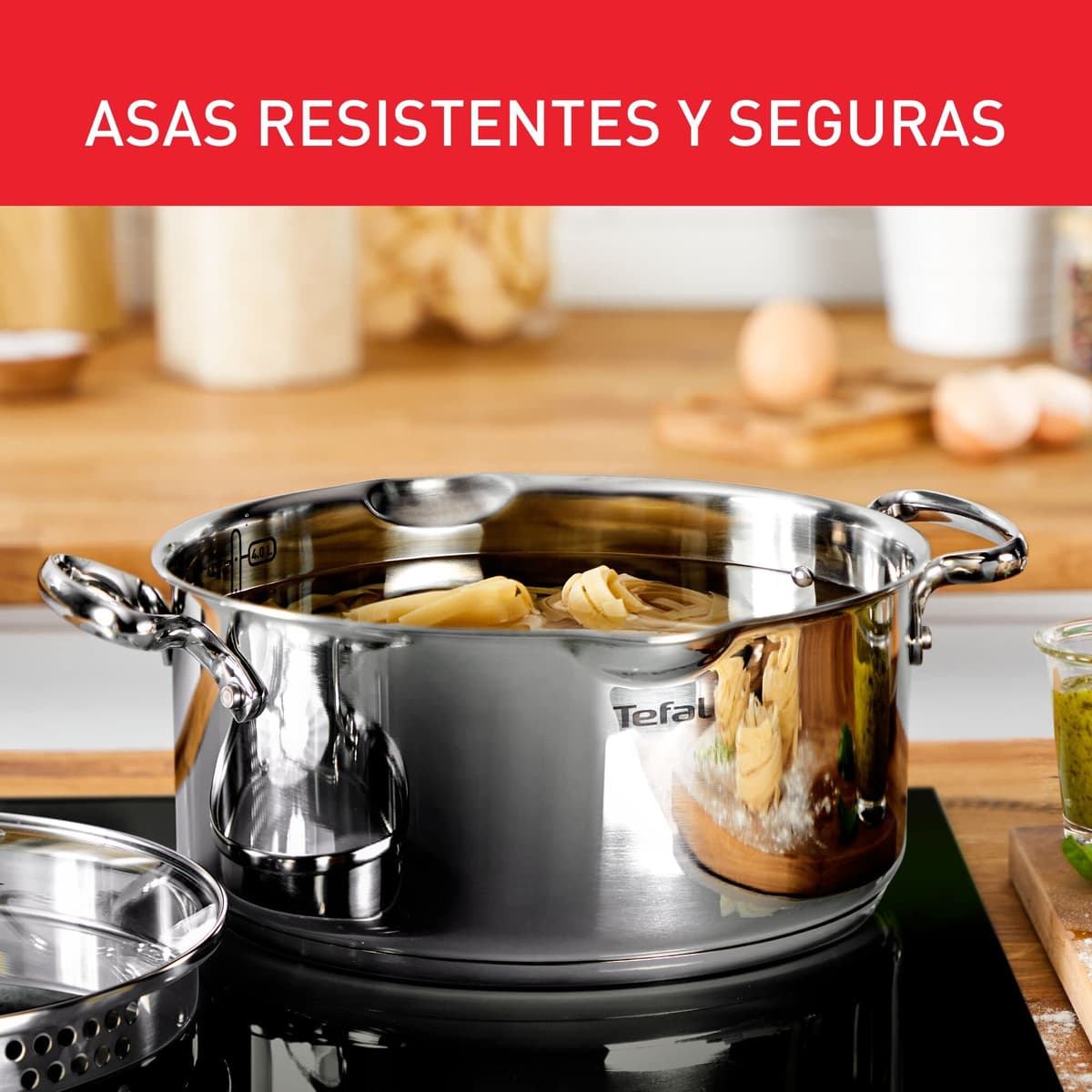 Tefal Duetto - Cacerola de 20 cm, Apto inducción, Thermo-Fusion, apto lavavajillas y horno, marcas de medición, acero inoxidable — view 7