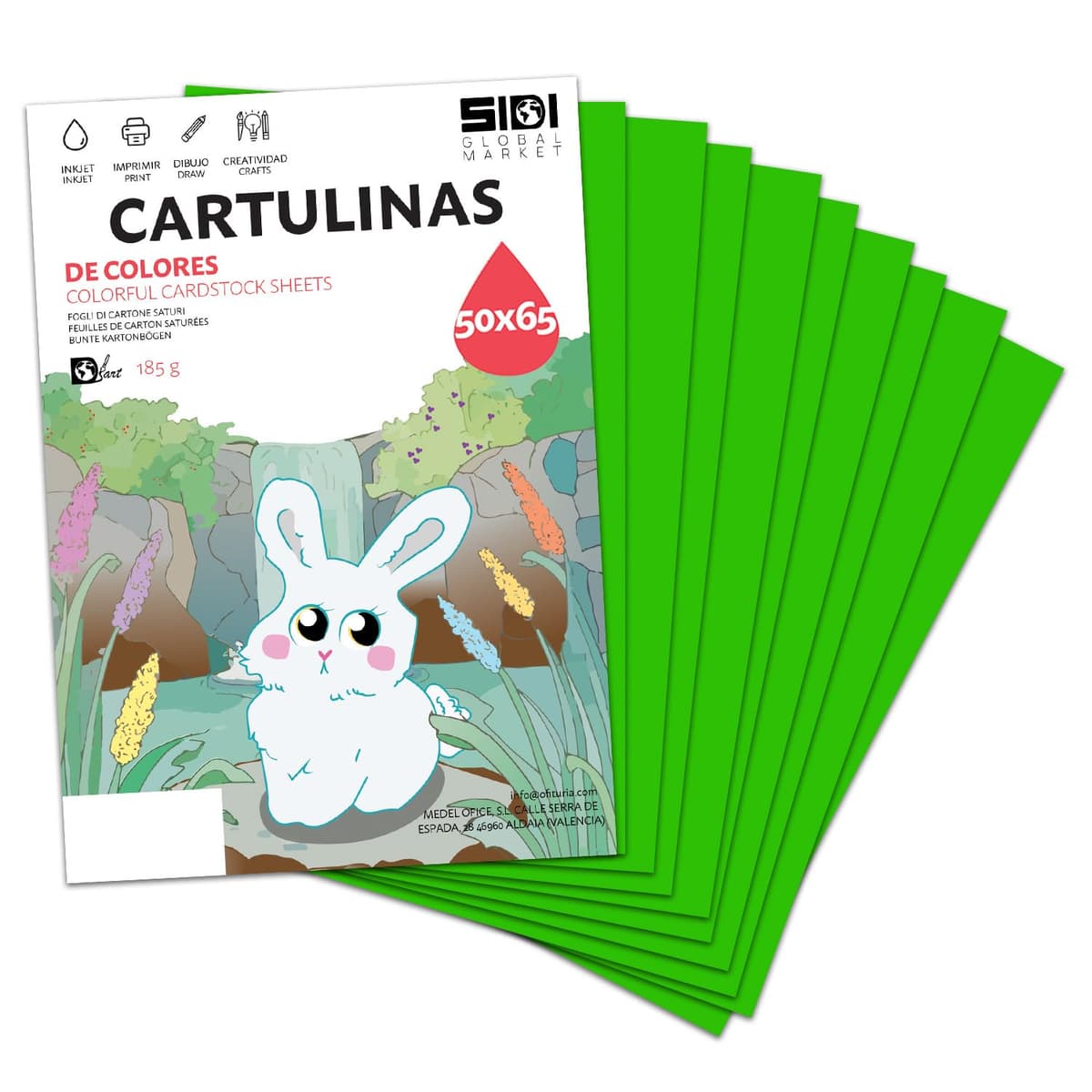 Cartulina A4 Azul Metalizada 230 g Cartulina Brillo Reflectante para Manualidades, Scrapbooking, Impresora Inkjet y Láser, Papel Cartulina Premium Metalizado – SIDI (azul metalizado, 25h) — view 87