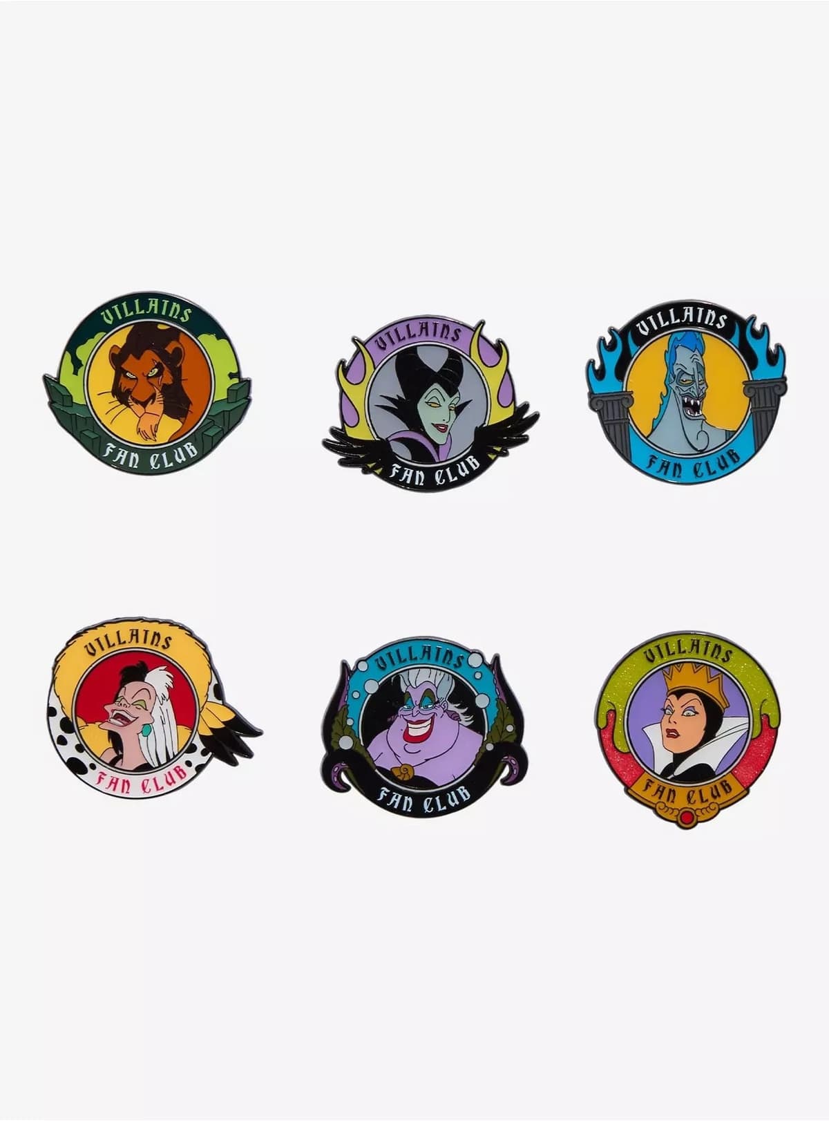 Loungefly Disney Villains: Fan Club Badge - Enamel Pin - 1 Of 6 to Collect - Blind Box Enamel Pins - Cute Collectable Novelty Brooch - for Backpacks & Bags - Gift Idea - Official Merchandise