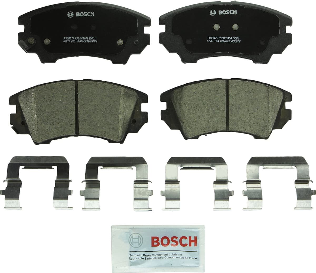 Bosch BC914 QuietCast Premium Ceramic Disc Brake Pad Set For: Acura ILX; Honda Accord, Civic, CR-V, Element, Fit, Front — view 56