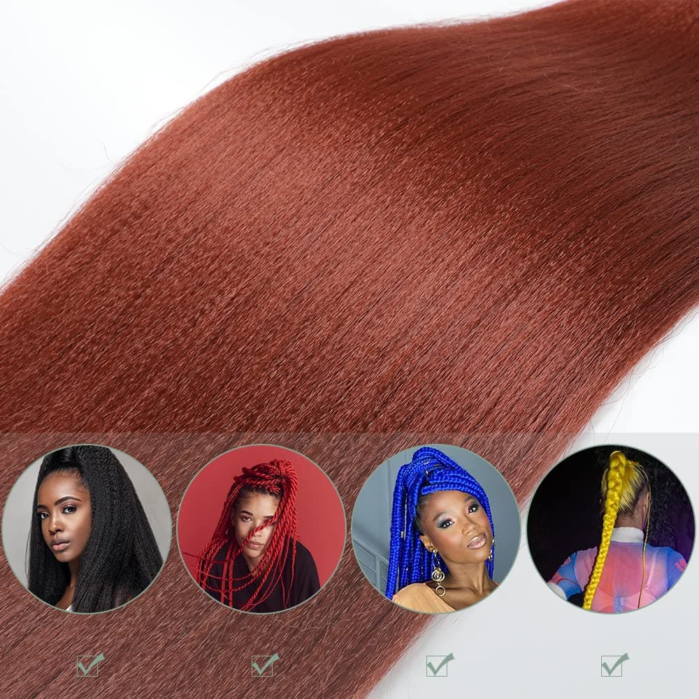 YDDM Capelli Per Treccine Africane Morado Extension Treccine Texture Yaki Easy Install per Principianti 32 Pollici 3 Pezzi Capelli Leggeri e Naturali per Box Braids, Twist e Crochet — view 270