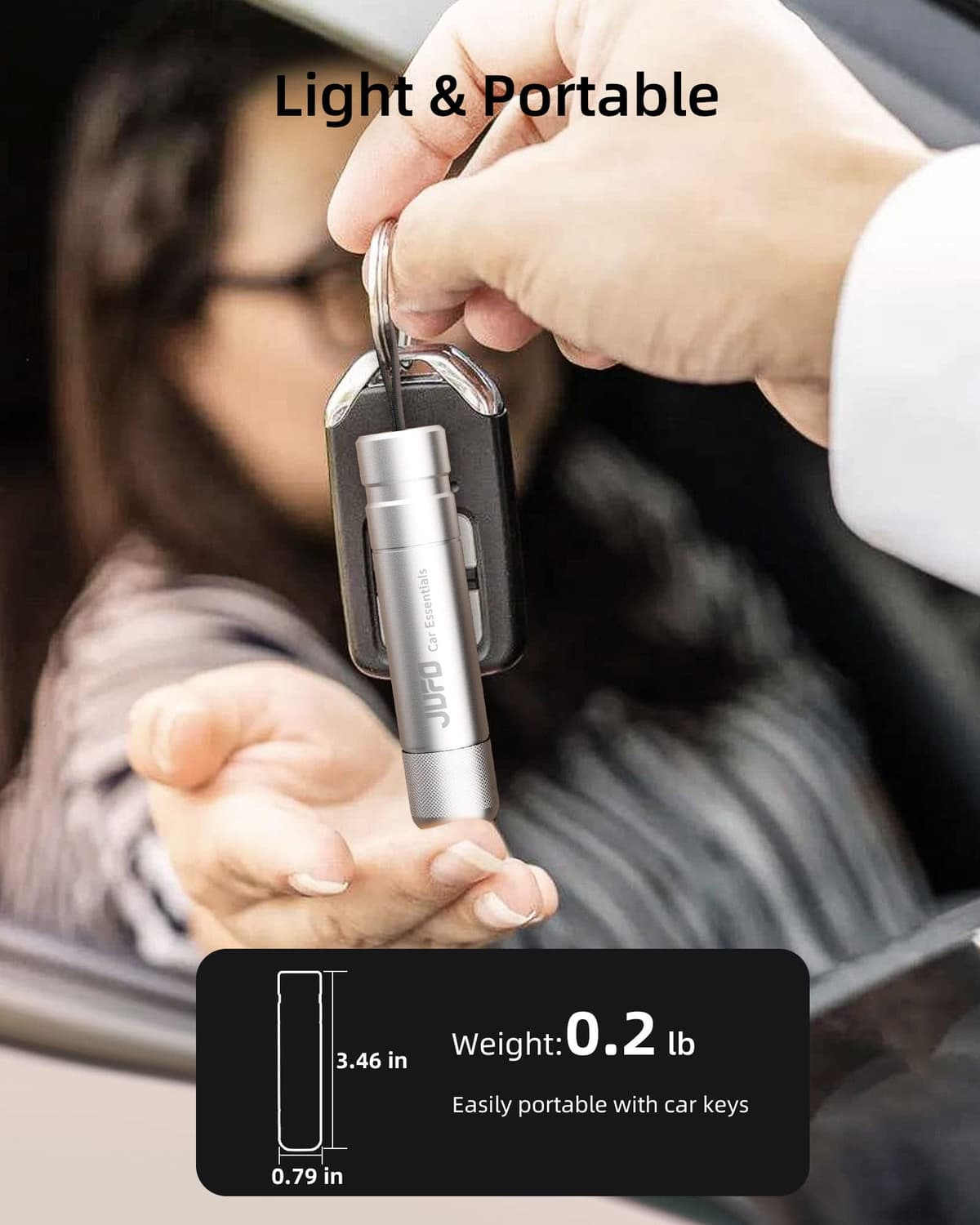 2 packs Car Escape Tool with Seat Belt Cutter Emergency Car Window Breaker Escape Safety Hammer (Silver+Silver) — view 5