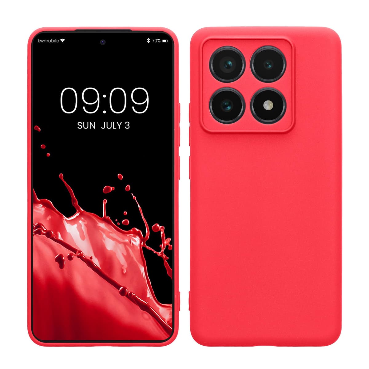 kwmobile Carcasa Compatible con Xiaomi Redmi Note 14 Pro 5G / Poco X7 Funda - Funda Ultrafina de TPU con Bordes elevados - Lavanda Metalizado — view 235