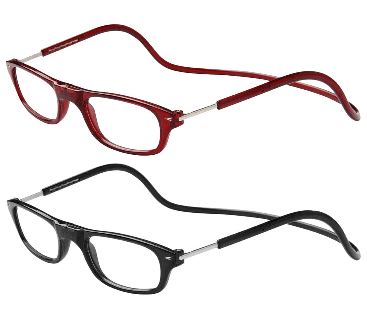 TBOC Pack: Gafas de Lectura Presbicia Vista Cansada – (Dos Unidades) Graduadas +3.50 Dioptrías Montura Negra Hombre Mujer Imantadas Plegables Lentes Aumento Leer Ver Cerca Cuello Imán — view 21