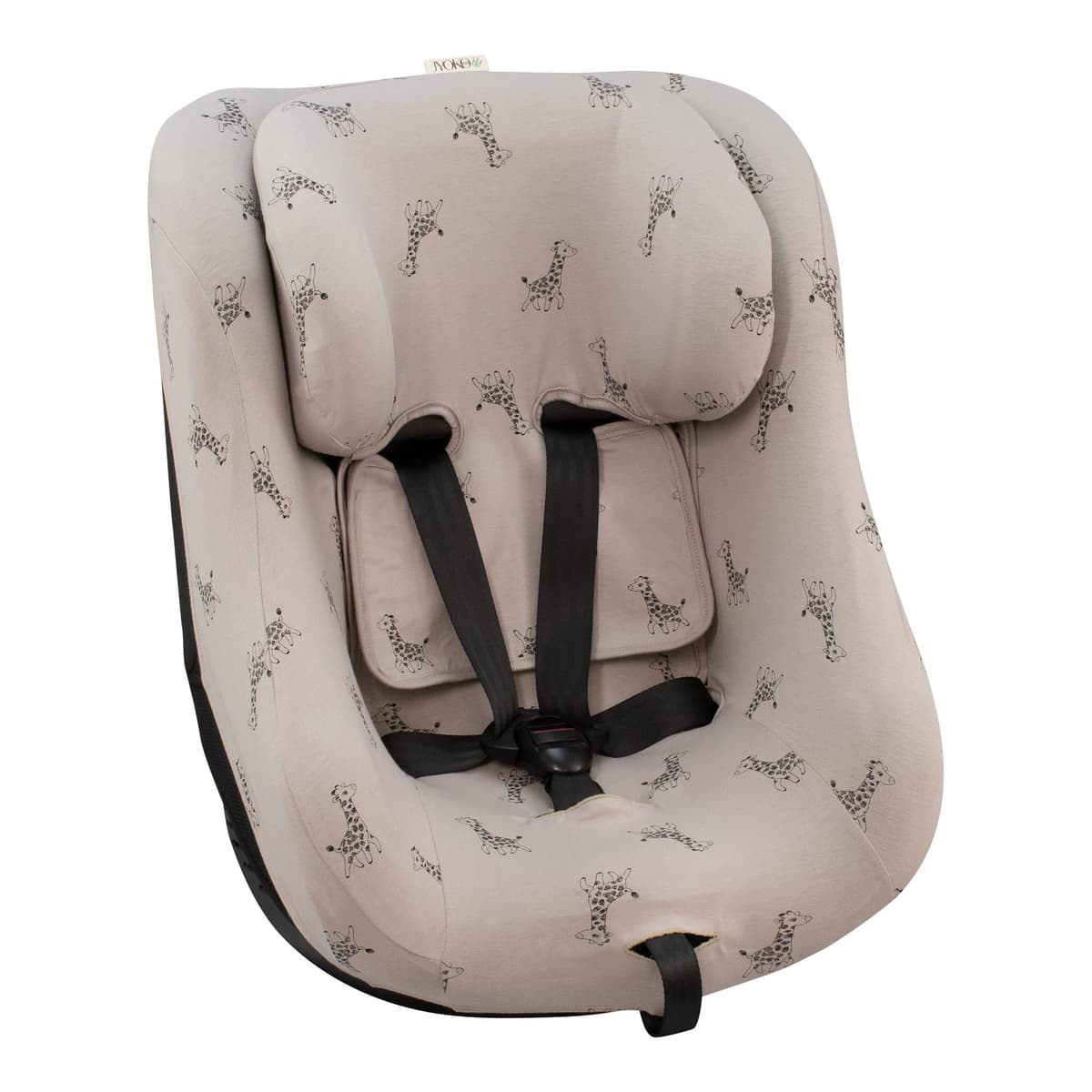 JYOKO Kids Funda de algodón Compatible con Joie Spin 360 y Nuna Rebl (Giraffe) — view 3
