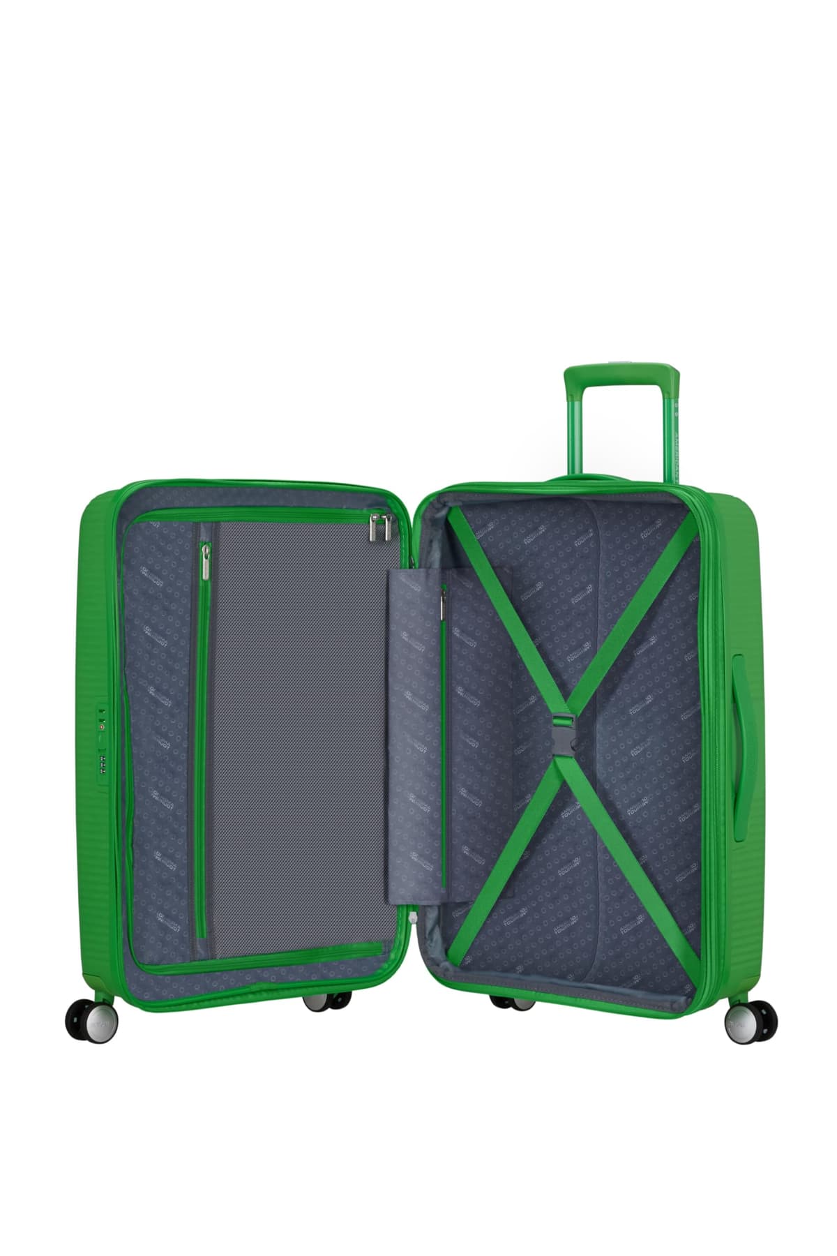 American Tourister Soundbox - Maleta Mediana Rígida, 67 cm - Trolley con 4 Ruedas, Cerradura TSA, Expandible y Ligera, 71.5/81L, (Grass Green) — view 5