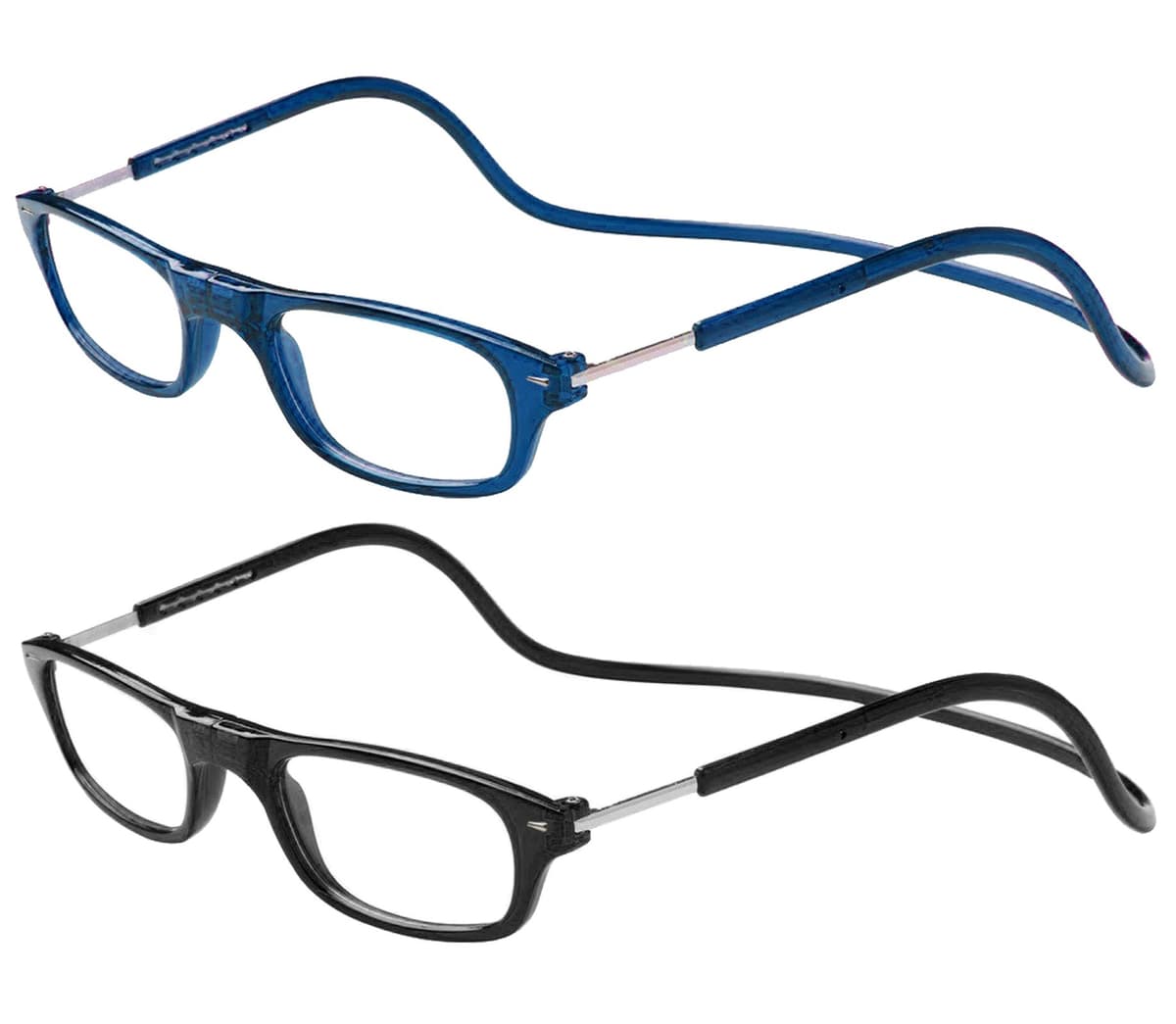 TBOC Pack: Gafas de Lectura Presbicia Vista Cansada – (Dos Unidades) Graduadas +3.50 Dioptrías Montura Negra Hombre Mujer Imantadas Plegables Lentes Aumento Leer Ver Cerca Cuello Imán — view 12