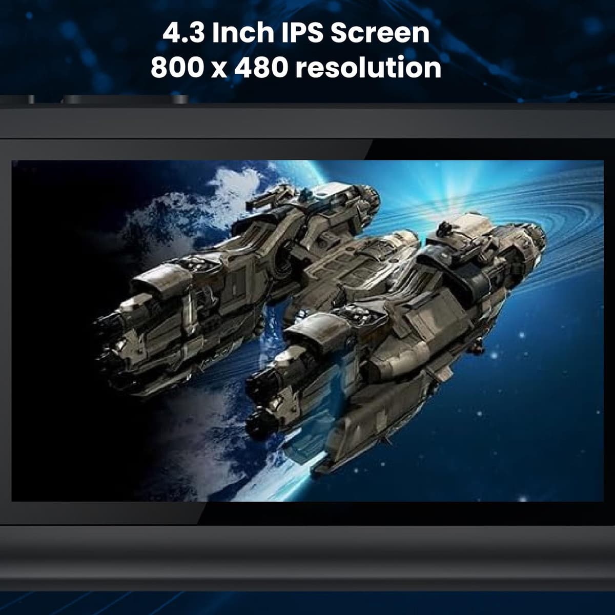 Consola de Juegos Retro Portátil, Pantalla IPS 800x480 de 4,3 Pulgadas, Batería de 2500 MAh para 4-5 Horas de Reproducción, Admite 11 Emuladores y Salida de TV, Joysticks 3D Duales, (White) — view 5