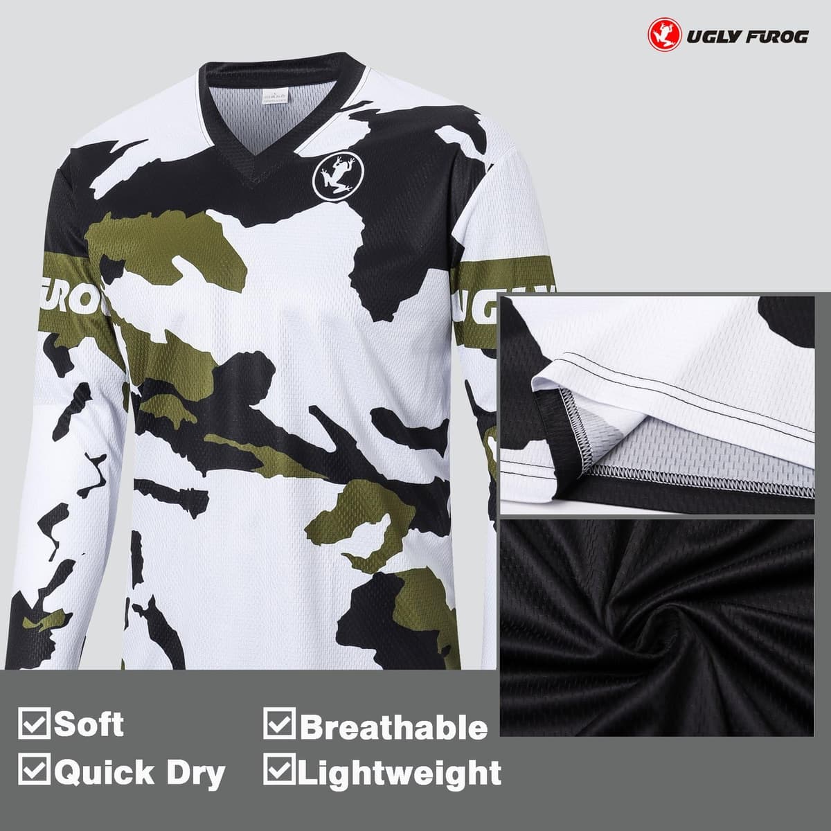 UGLY FROG Downhill Jersey Mens Bike Wear Rage Cycling/Motocross Clothes Mountain Bike Shirt MTB BMX — view 4