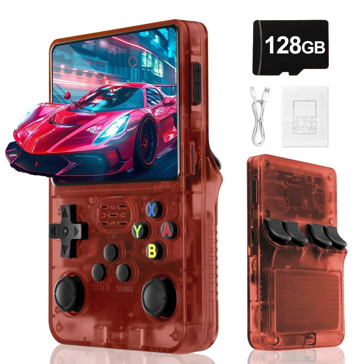 R36S Retro Handheld Video Game Console -Linux System,3000mAh Battery,3.5 Inch Screen,64G TF Card,20000+ Classic Games,Portable Game Console for Present to Give Friends for Christmas-Green — view 10