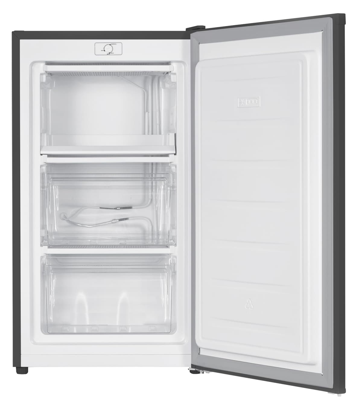 Cookology UCFZ60 48cm 60 Litre Capacity Freestanding Undercounter Freezer, Featuring a Practical Reversible Door, with 3 Large Drawers and a 4 Star Freezer Rating - In Grey — view 3