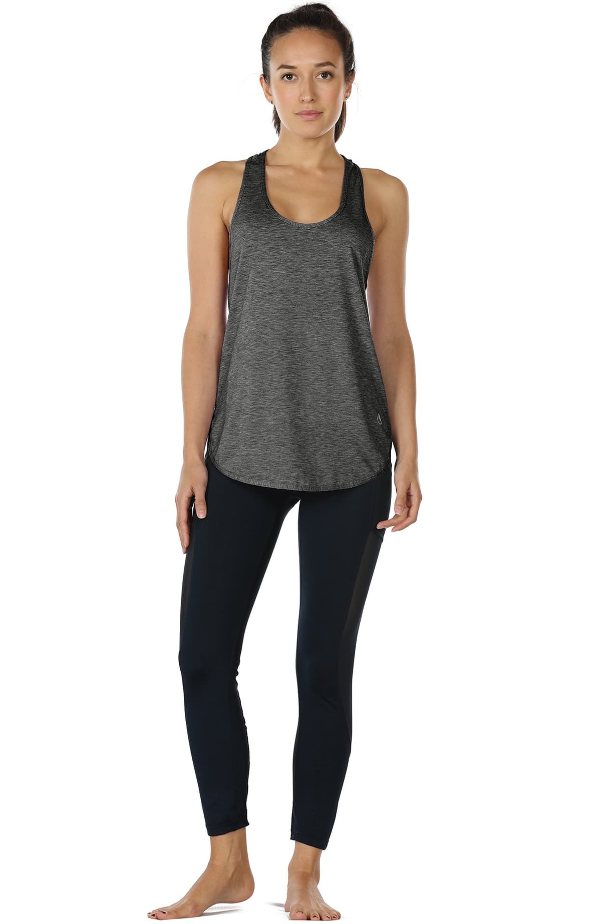 icyzone Camiseta sin Mangas de Fitness para Mujer Racerback Chaleco Deportivo — view 2