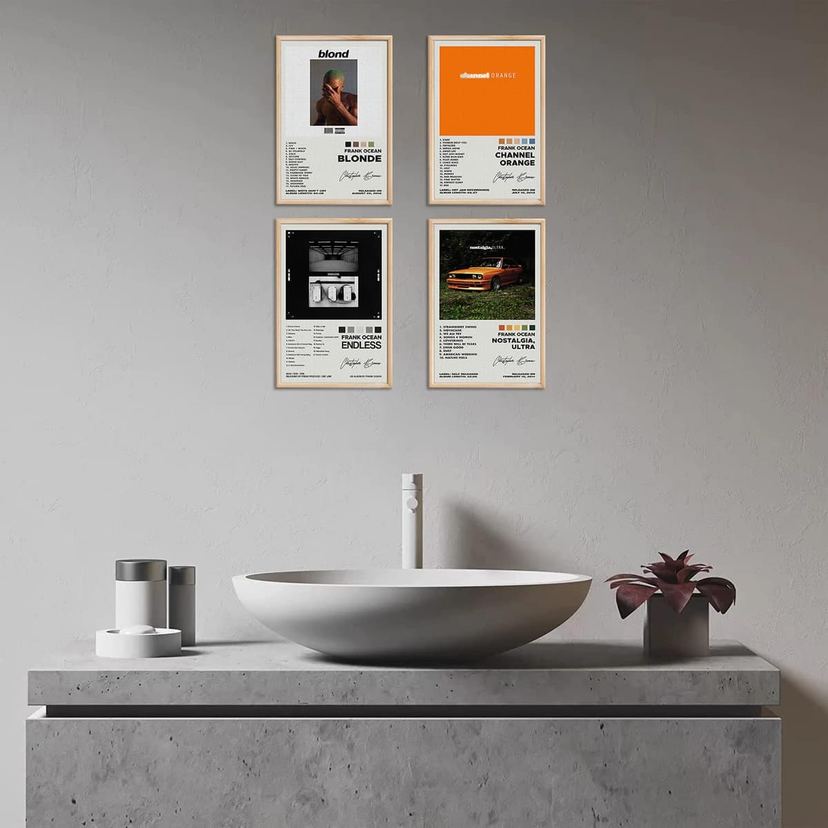 Frank Ocean Signed Limited Album Cover Posters - Canvas Wall Art HD Prints Set of 4 for Teen and Girls Dorm Decor - 8x12 inch Unframed — view 4
