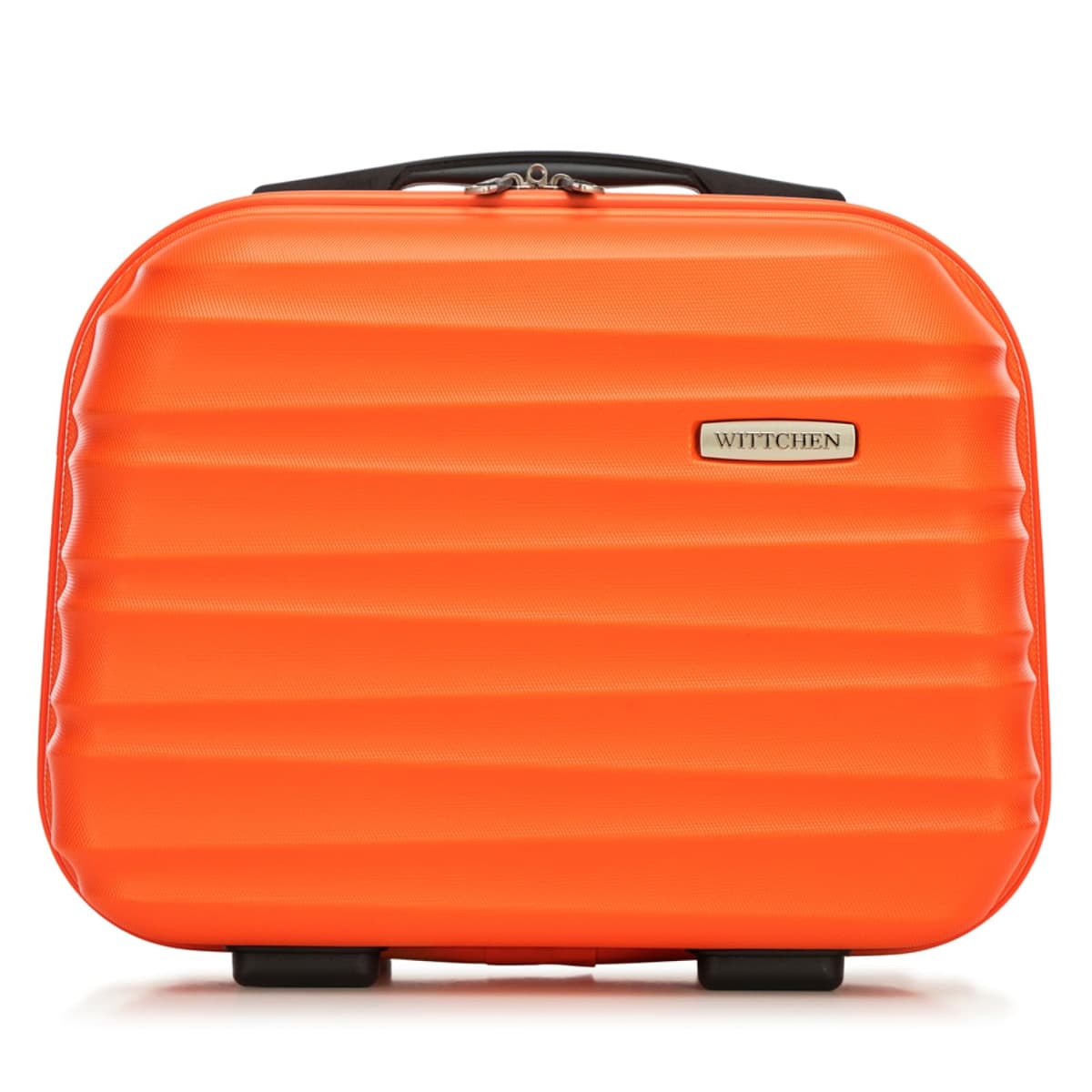 WITTCHEN Maleta Grande Trolley ABS rígido para facturación con 4 Ruedas giratorias Cerradura de combinación asa telescópica Groove Line Negro Ryanair/Vueling/Iberia/easyJet/Iberia Express — view 41