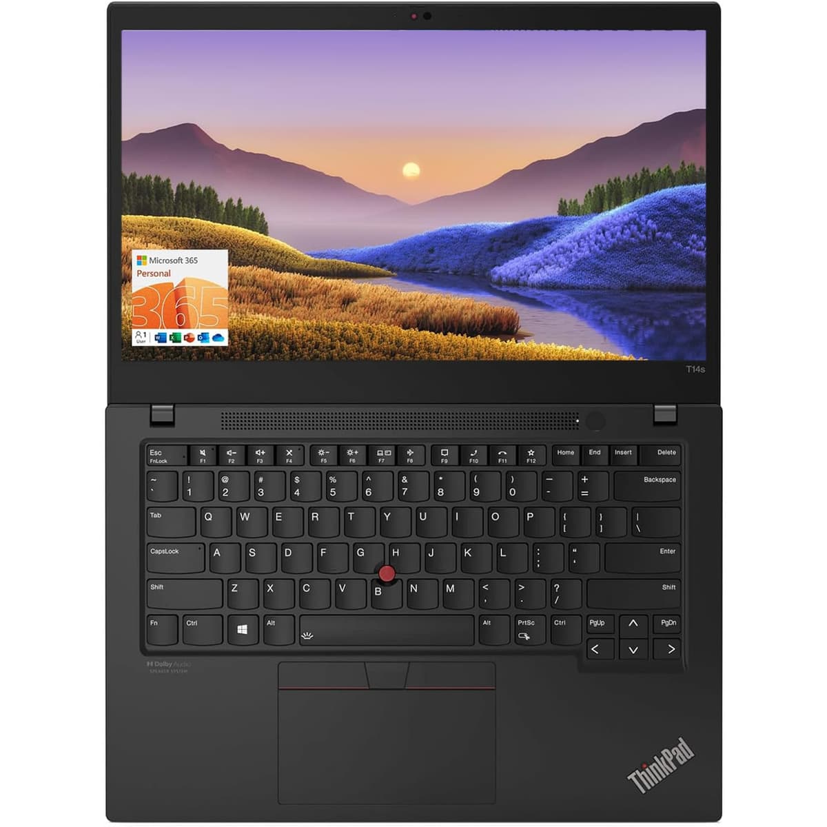 Lenovo Thinkpad T14s Laptop Win 11 Pro, 14" FHD(1920x1080), Intel Core i7-1165G7 Processor, 16GB RAM, 512GB SSD, US QWERTY Keyboard, Win11 Pro (Refurbished) — view 3