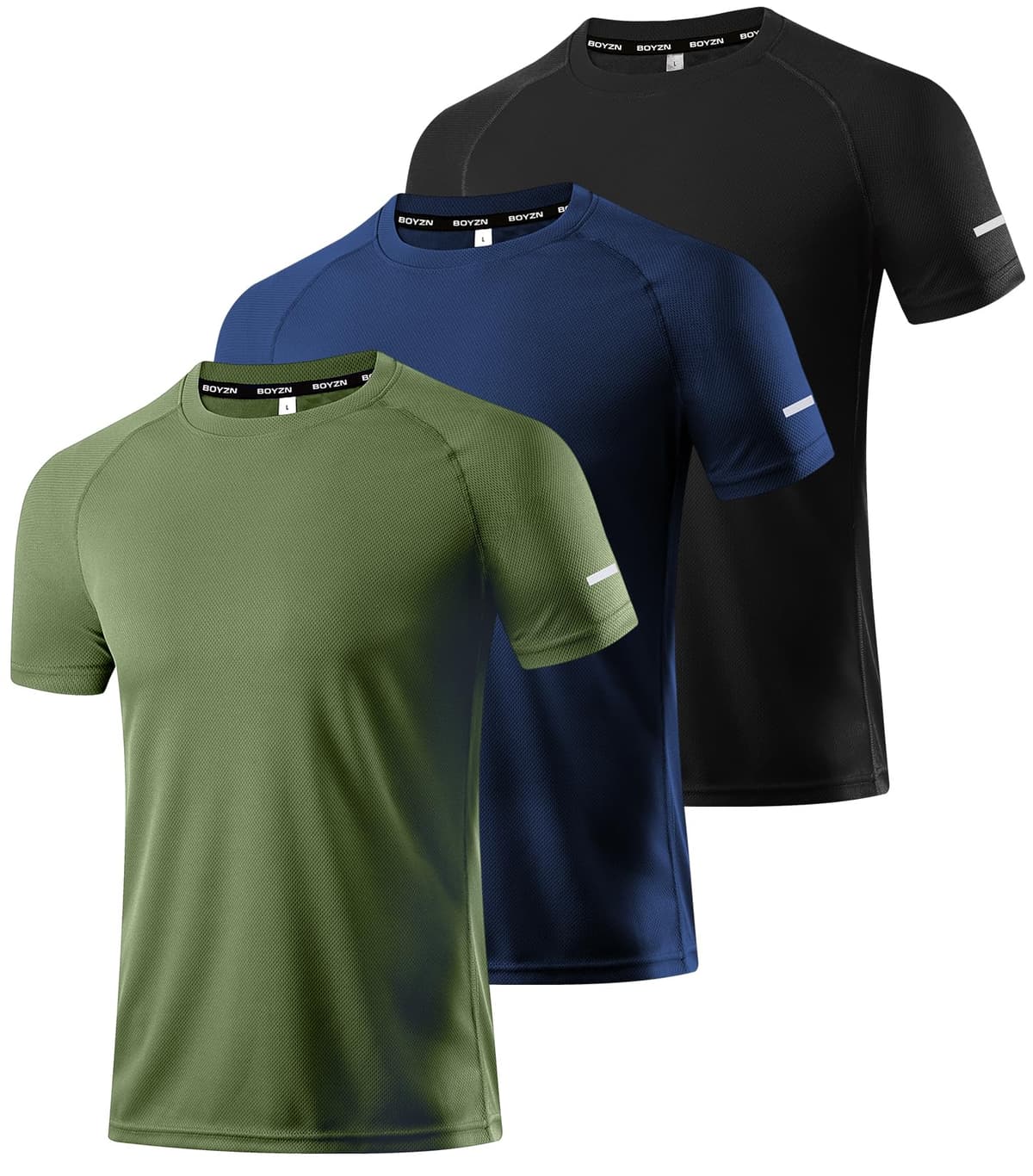 Boyzn 1, 3, 5 or 7 Pack Men's Workout Running Shirts, Dry Fit Moisture Wicking T-Shirt, Gym Athletic Short Sleeve Tee Shirts — view 21