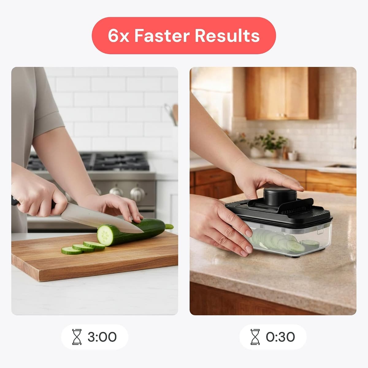 Fullstar Daily Vegetable Chopper and Mandoline Slicer - Kitchen Gadgets - Food Chopper with Container, Veggie Chopper, Fruit Cutter, Onion Dicer, Potato and Tomato Slicer for Salads (2-in-1, Black) Matte Black 2-in-1 — view 4