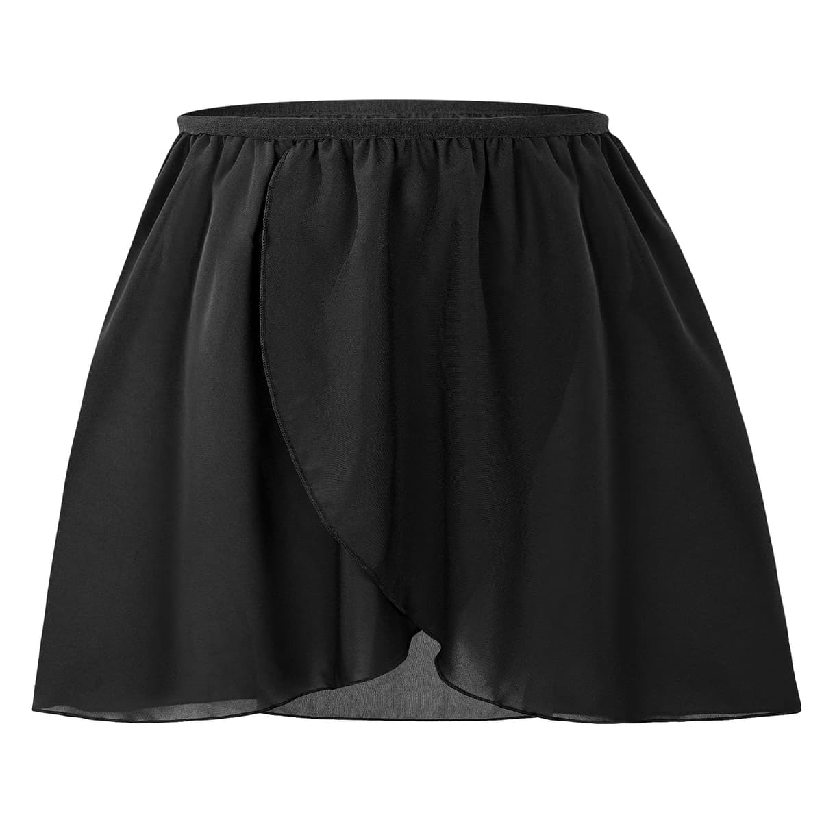 DiULi Falda de Danza Ballet para Niña, Falda Corta Gasa de Baile, Faldas Cruzada de Ballet, Faldas de Bailarina Niñas con Cintura Elástica para Patinaje Artístico, Gimnasia y Latino — view 9