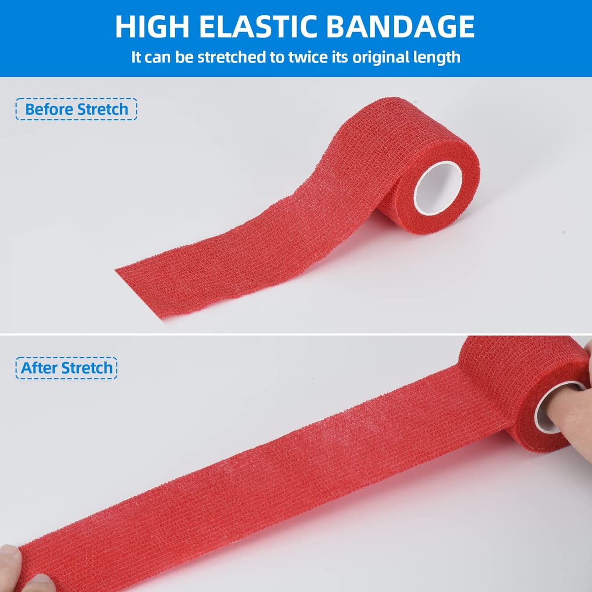 4 Rolls Cohesive Bandages Pet Vet Wrap for Dogs Cats Horse Elastic Self Adherent Bandage 5cm x 4.5m Self Adhesive Bandage Tapes for Sports Finger Wrist Assorted Color — view 2