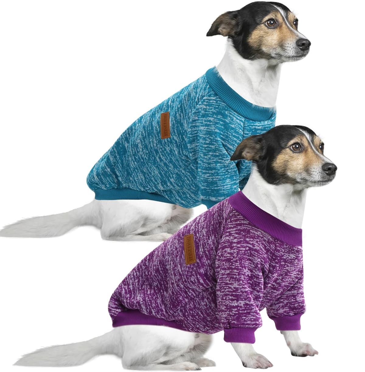 Dog Jumper Medium Chihuahua Jumper Christmas Sweater Fleece Inside Soft Cozy, Colour Vibrant Easy to Take On and Off (Pink+Grey, M) — view 34