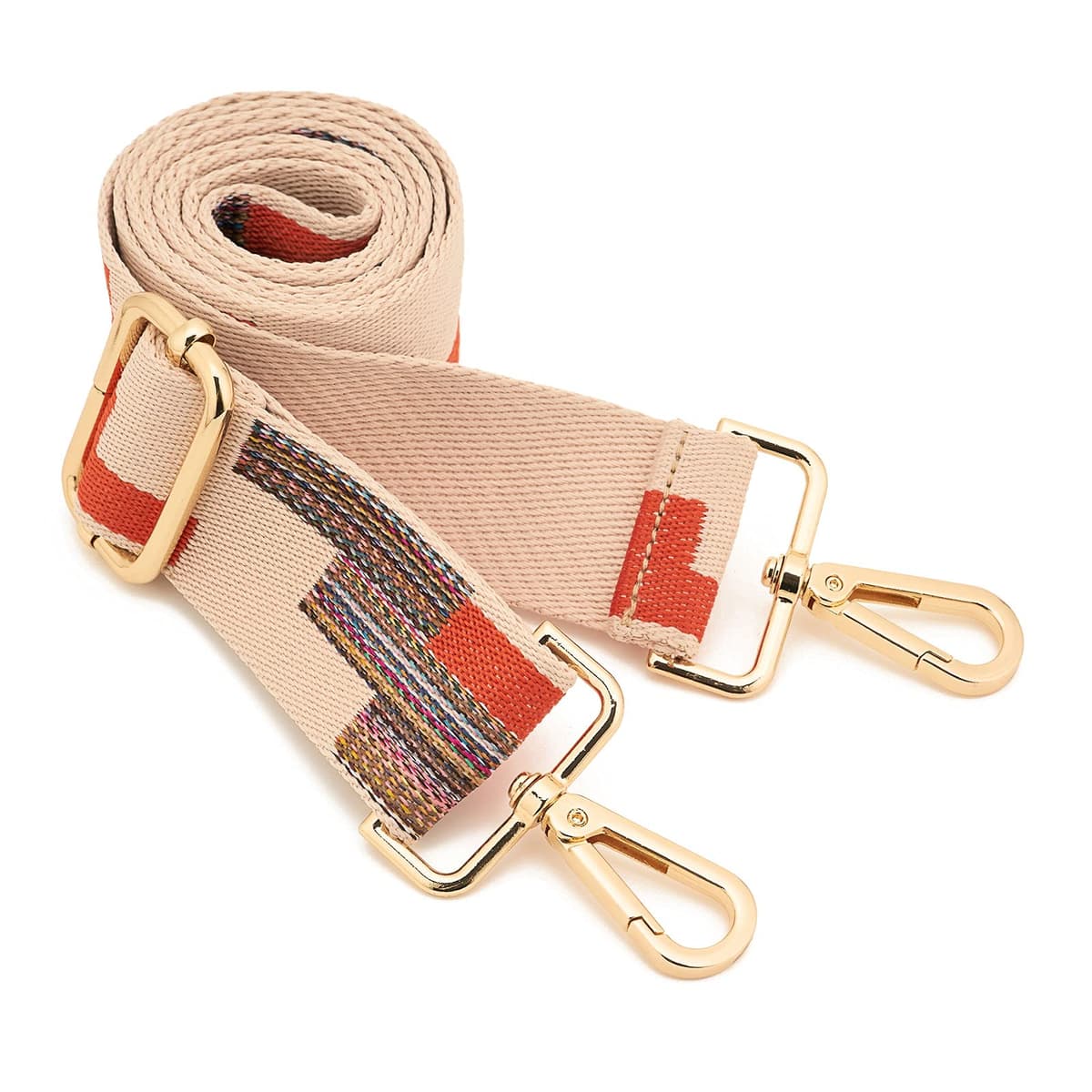ZOOEASS Wide Shoulder Strap, Guitar Style Adjustable Purse Strap with Gold Buckle Replacement Woven Crossbody Straps for Handbags((3.8CM) Shining Black) — view 23