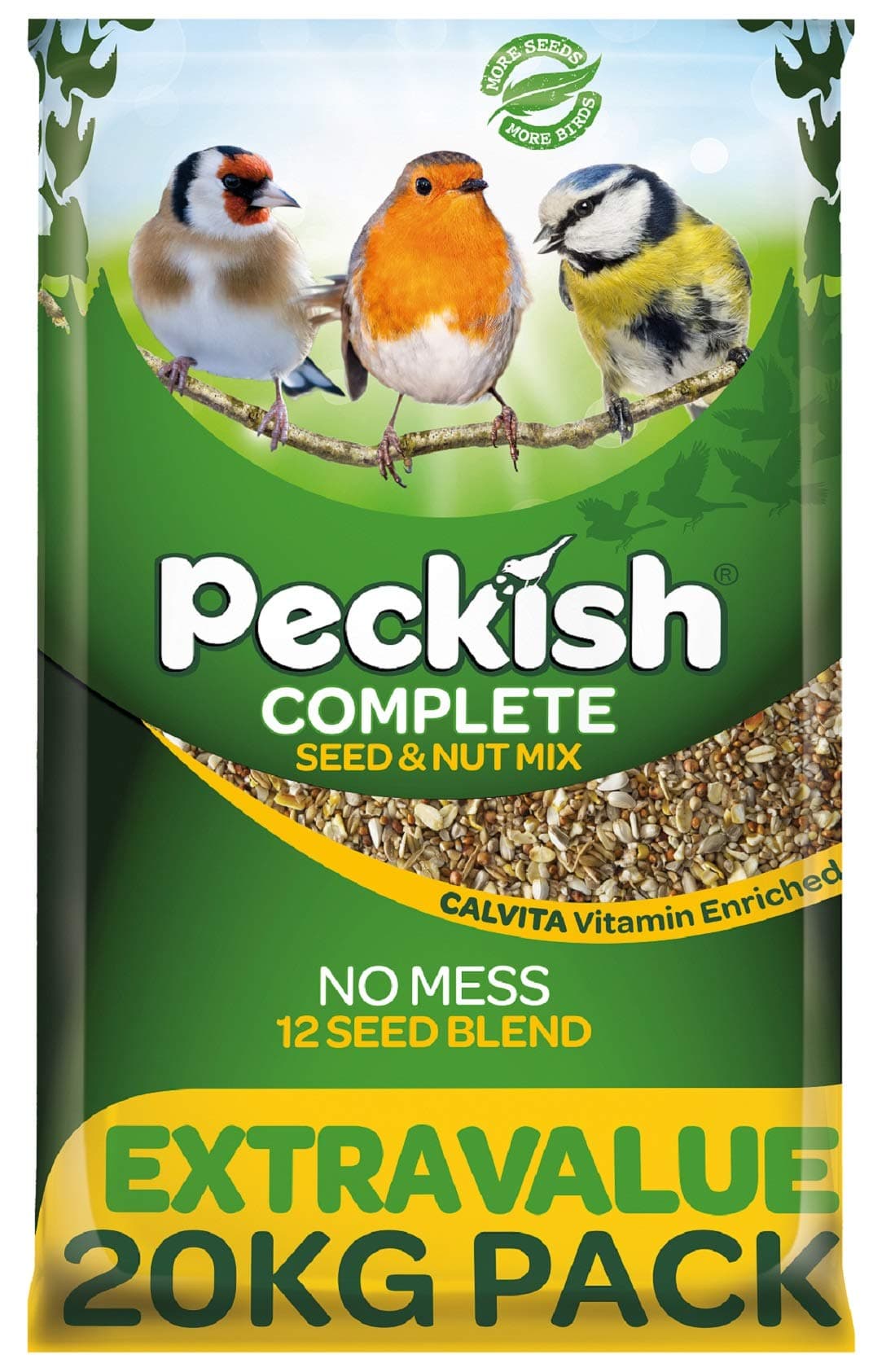Peckish 60051333 Complete Seed and Nut Mix for Wild Birds, Green,3.5kg — view 8