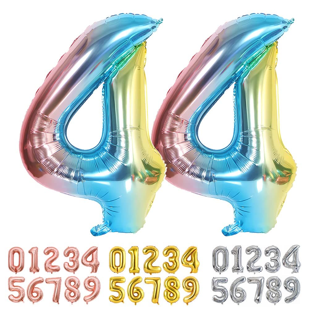 Foil Globo Número 5 Azul 40" (101cm), Inflable Helio o aire, Gigante Numeros 0-9, 10-19, 20-29, 30-100, Grande Globos Decoración para La Boda Aniversario y Cumpleaños Fiestas — view 220