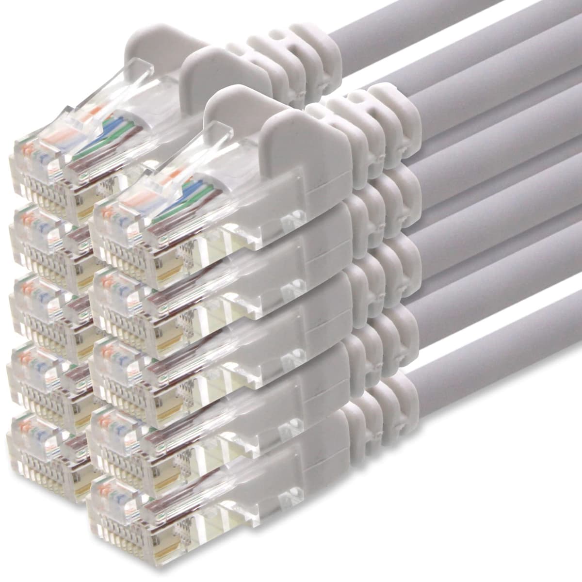 1aTTack.de 0.25m - black - 10 pieces - (PACK) - CAT.6 CAT6 Ethernet LAN network cable 1000 Mbit/s patch cable — view 85