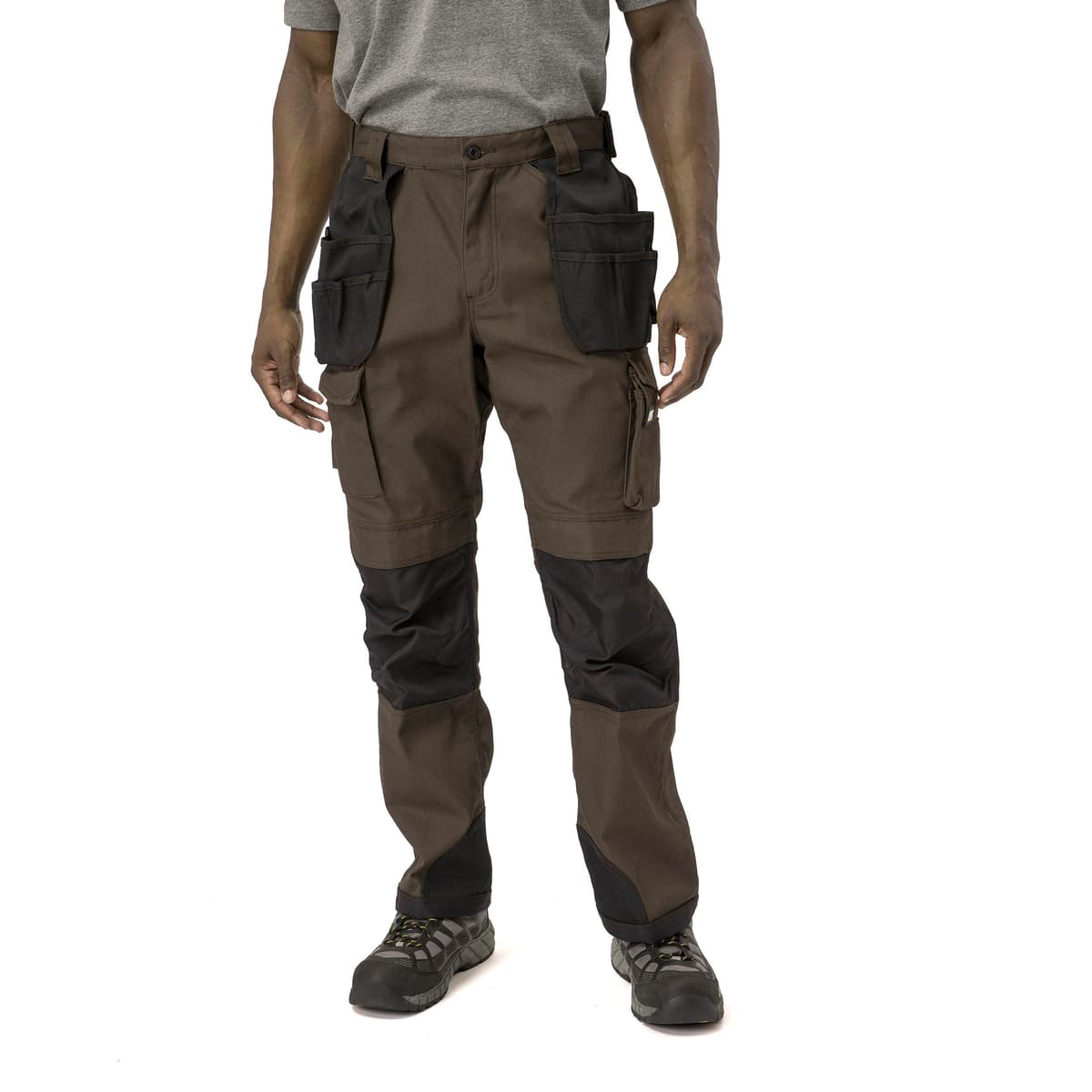 Caterpillar Trademark Work Pants for Men Built from Tough Canvas Fabric with Cargo Space and Ease of Movement, Classic Fit, Black/Graphite, 34W x 32L — view 2