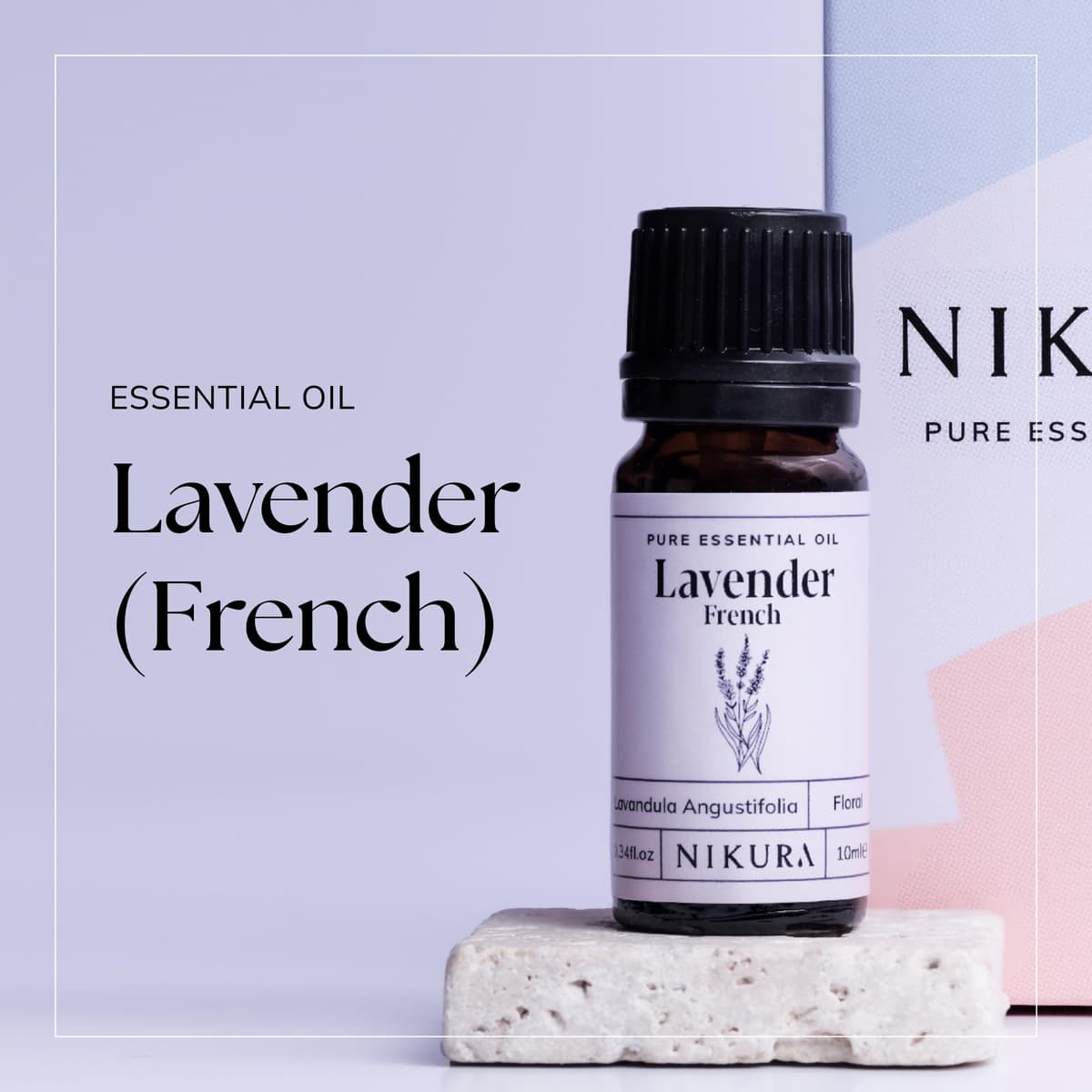 Nikura French Lavender Essential Oil - 10ml | 100% Pure Natural Oils | Lavender Oil For Sleep, Aromatherapy, Diffusers for Home | Vegan & UK Made — view 5