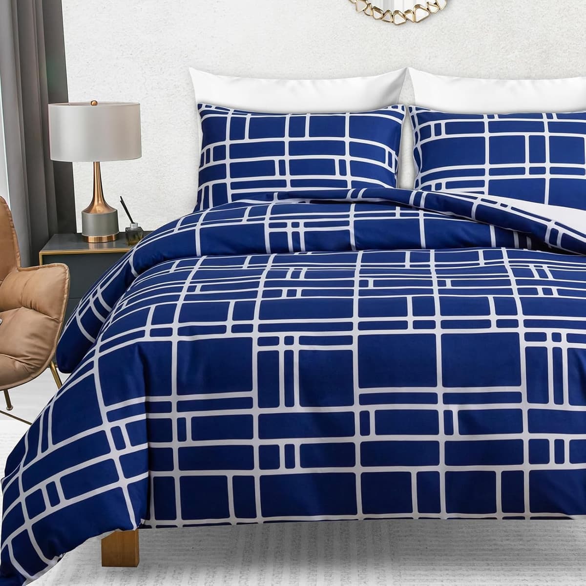 Pamposh 3 Pcs Single Duvet Cover Set with Matching Black Single Fitted Sheet 40 cm Extra Deep Pocket - UltraSoft Breathable Premium Microfibre Reversible Quilt Cover Bedding Set For All Seasons — view 89
