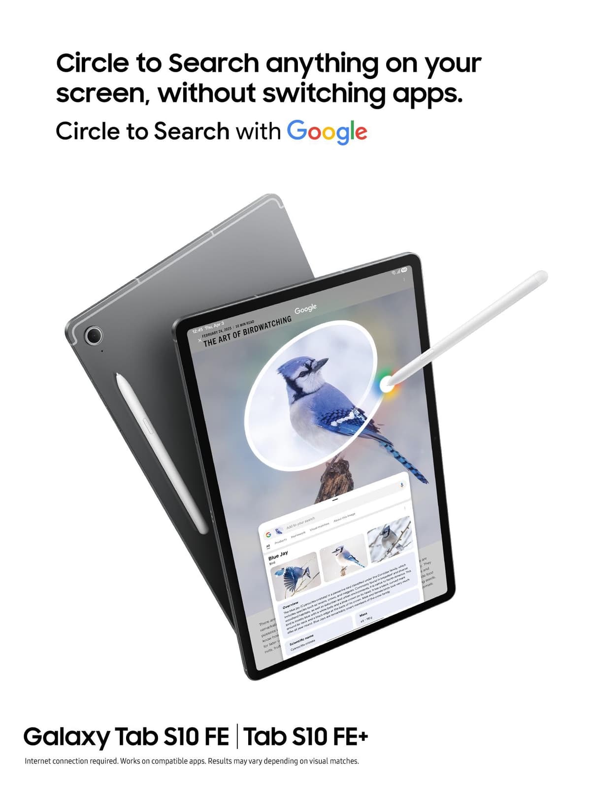 Samsung Galaxy S10 FE Android Tablet, Wifi, 128GB Storage, 8GB Memory, 10.9" Display, S Pen included, Long lasting Battery, Grey, 3 Year Extended Warranty (UK Version) — view 3