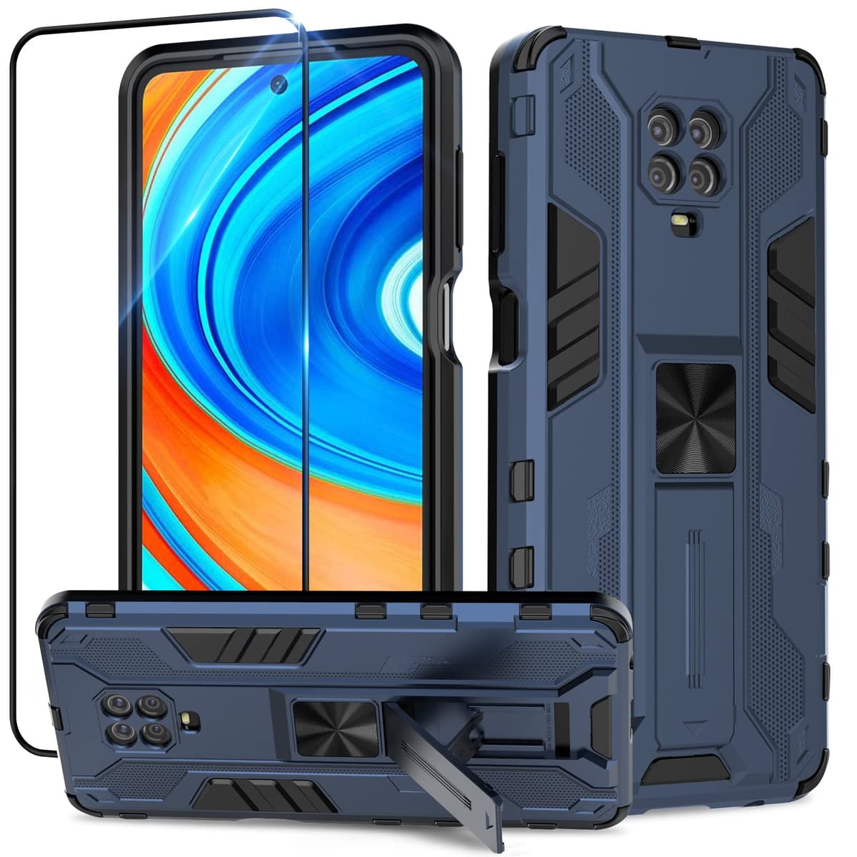Funda para CMF Phone 2 Pro, Carcasa Antigolpes con Soporte anular metálico, Case Protectora de Grado Militar, Negro — view 1575