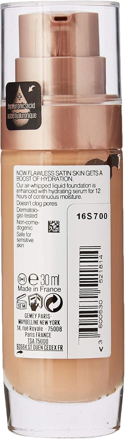 Maybelline Foundation, Dream Radiant Liquid Hydrating Foundation with Hyaluronic Acid and Collagen, Lightweight, Medium Coverage Up to 12 Hour Hydration, 20 Cameo, 30 ml (Pack of 1) 20 Cameo 30 ml (Pack of 1)