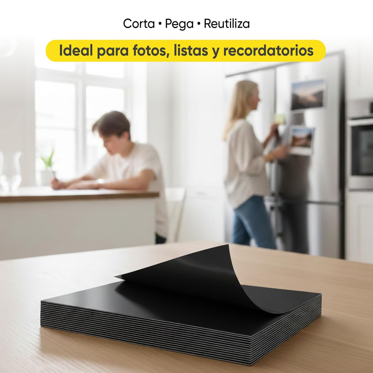PREVIS Lámina Magnética Autoadhesiva DIN A5 (210 x 148 mm) – Hojas Imantadas Adhesivas para Fotos, Manualidades y Carteles – Película Magnética para Hogar, Escuela y Oficina (Pack 10 Unidades) — view 5