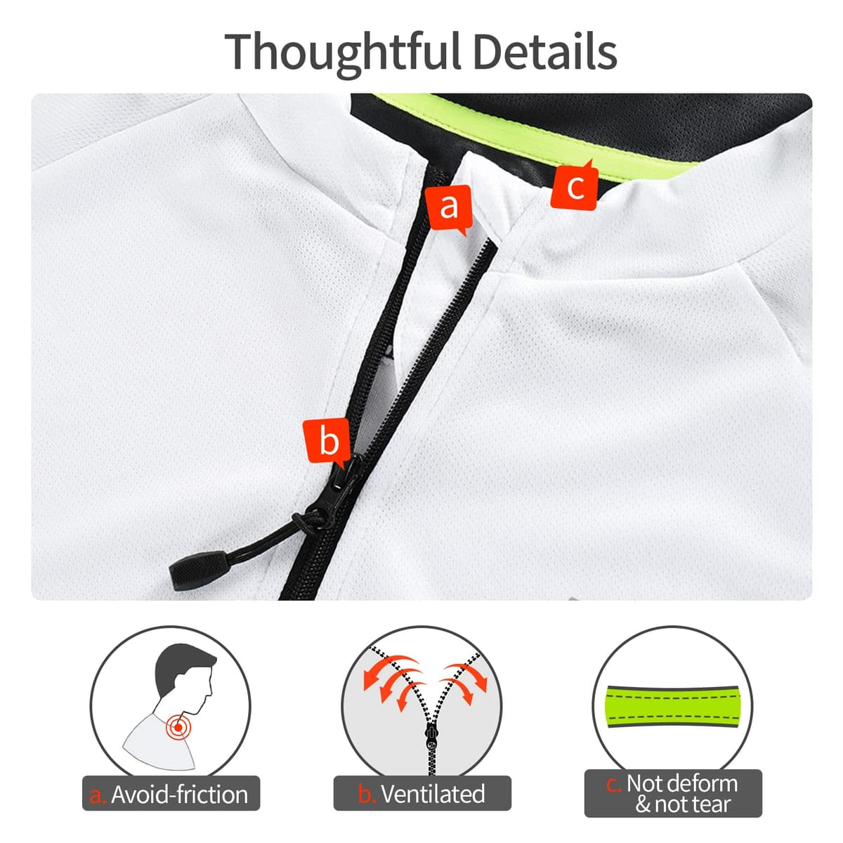 BERGRISAR Camiseta de Ciclismo de Manga Corta para Hombre, 3+1 Bolsillos con Cremallera — view 5
