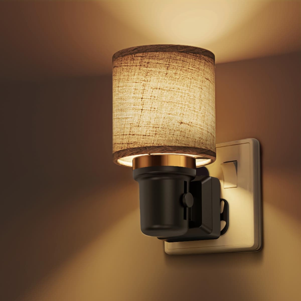 LOHAS-LED Night Light Plug in Wall, Night Light with Dusk-to-Dawn Sensor, 0-100LM Dimmable, Warm White 3000K, Modern Nightlight Plug in Wall for Hallway, Bathroom, Stairway — view 16