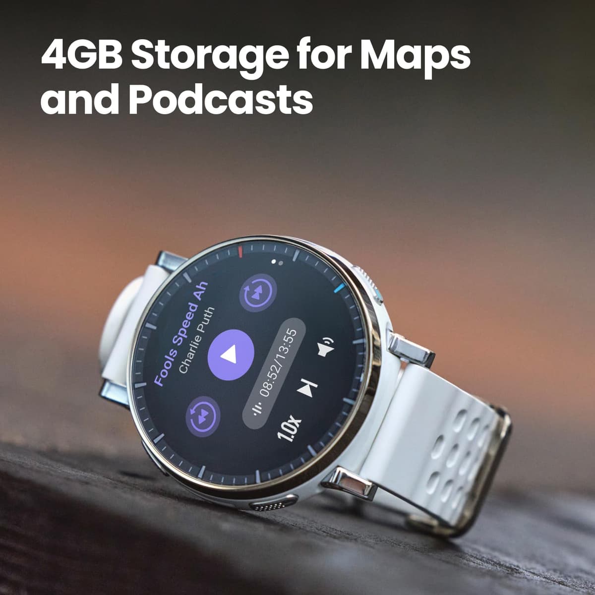 Amazfit Active 3 Premium GPS Running Smart Watch 45mm, 1.32" AMOLED Sapphire Display, 12-Day Battery, 4GB, NFC, Offline Maps, 170+ Workouts, 5 ATM, Heart Rate & Fitness Tracker for Android & iPhone — view 6