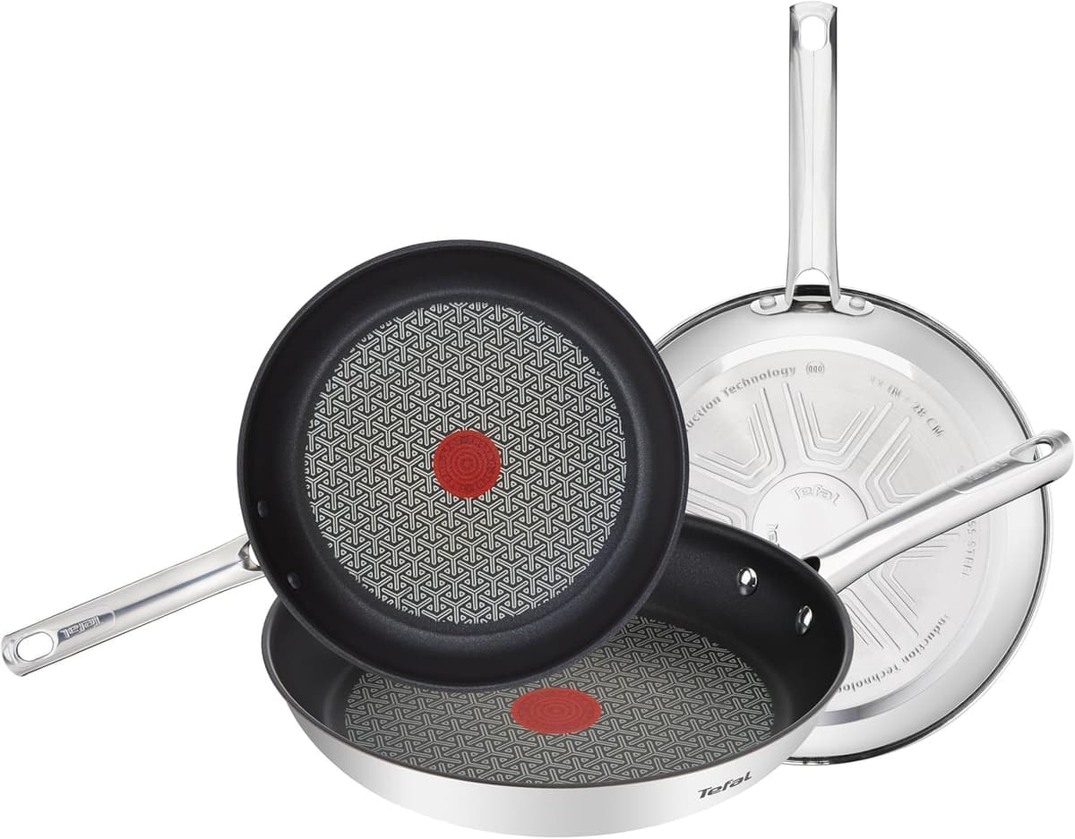 Tefal Duetto - Cacerola de 20 cm, Apto inducción, Thermo-Fusion, apto lavavajillas y horno, marcas de medición, acero inoxidable — view 8