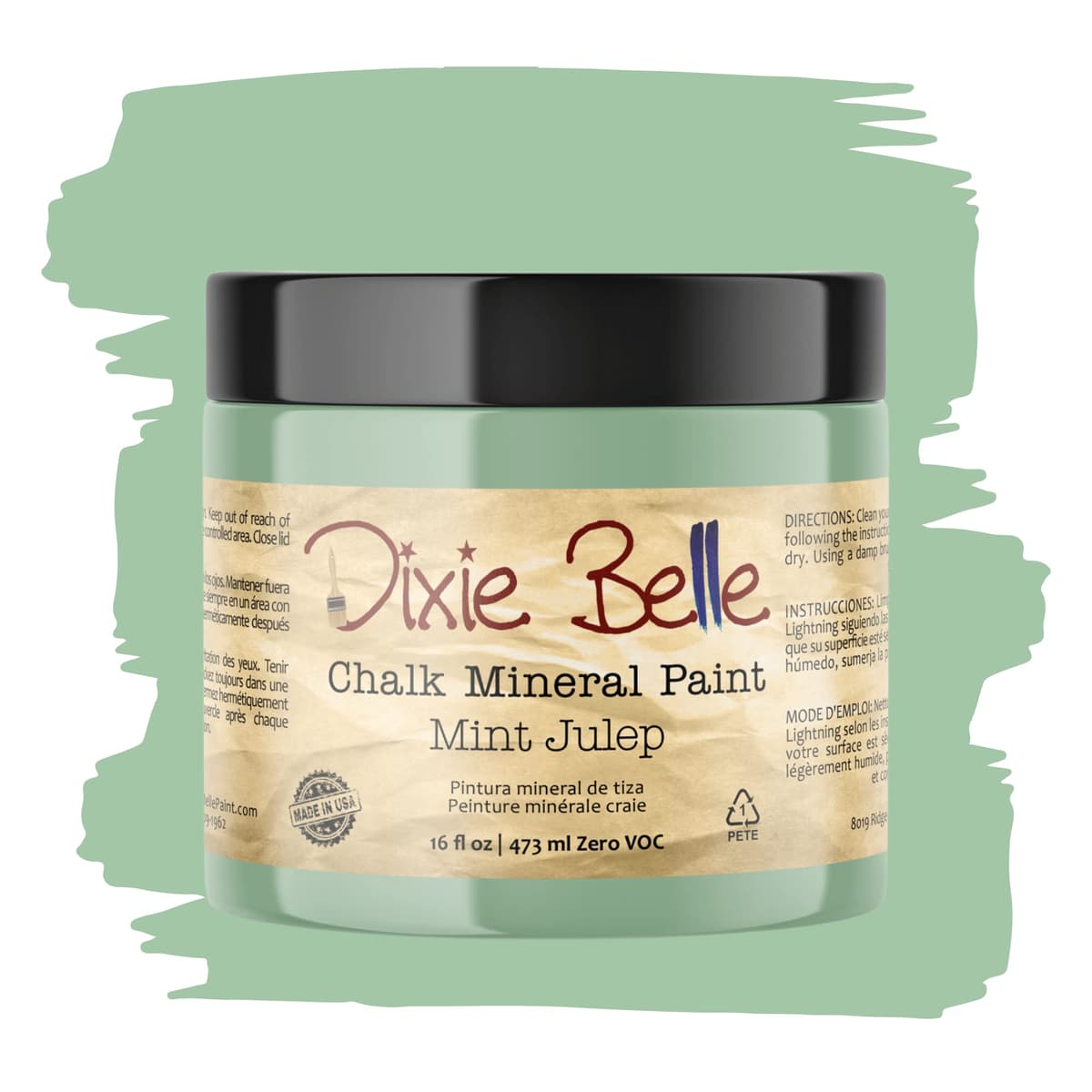 Dixie Belle Paint Company Chalk Finish Furniture Paint - Caviar (32oz) - Matte Black Chic Chalk Mineral DIY Furniture Paint — view 236