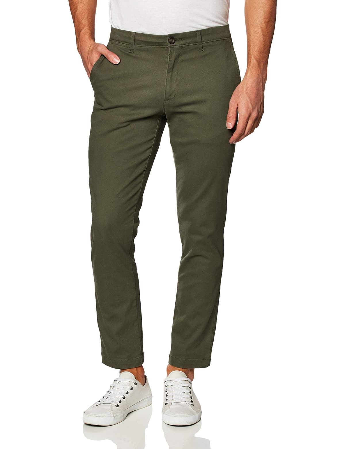 Amazon Essentials Pantalones Informales de Estilo Chino, Elásticos y de Corte Clásico Hombre