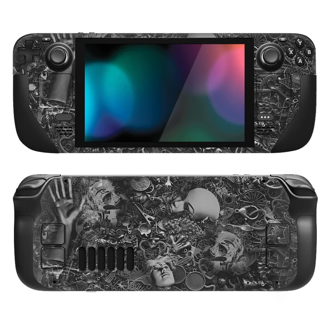 playvital Full Set Protective Skin Decal for Steam Deck LCD, Custom Stickers Vinyl Cover for Steam Deck OLED - Classics SNES Style — view 13