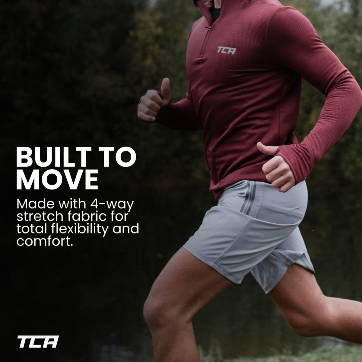 TCA Elite Tech Mens Running Shorts with Zip Pockets, Gym Shorts Men Training Sports Short with Phone Pocket — view 5