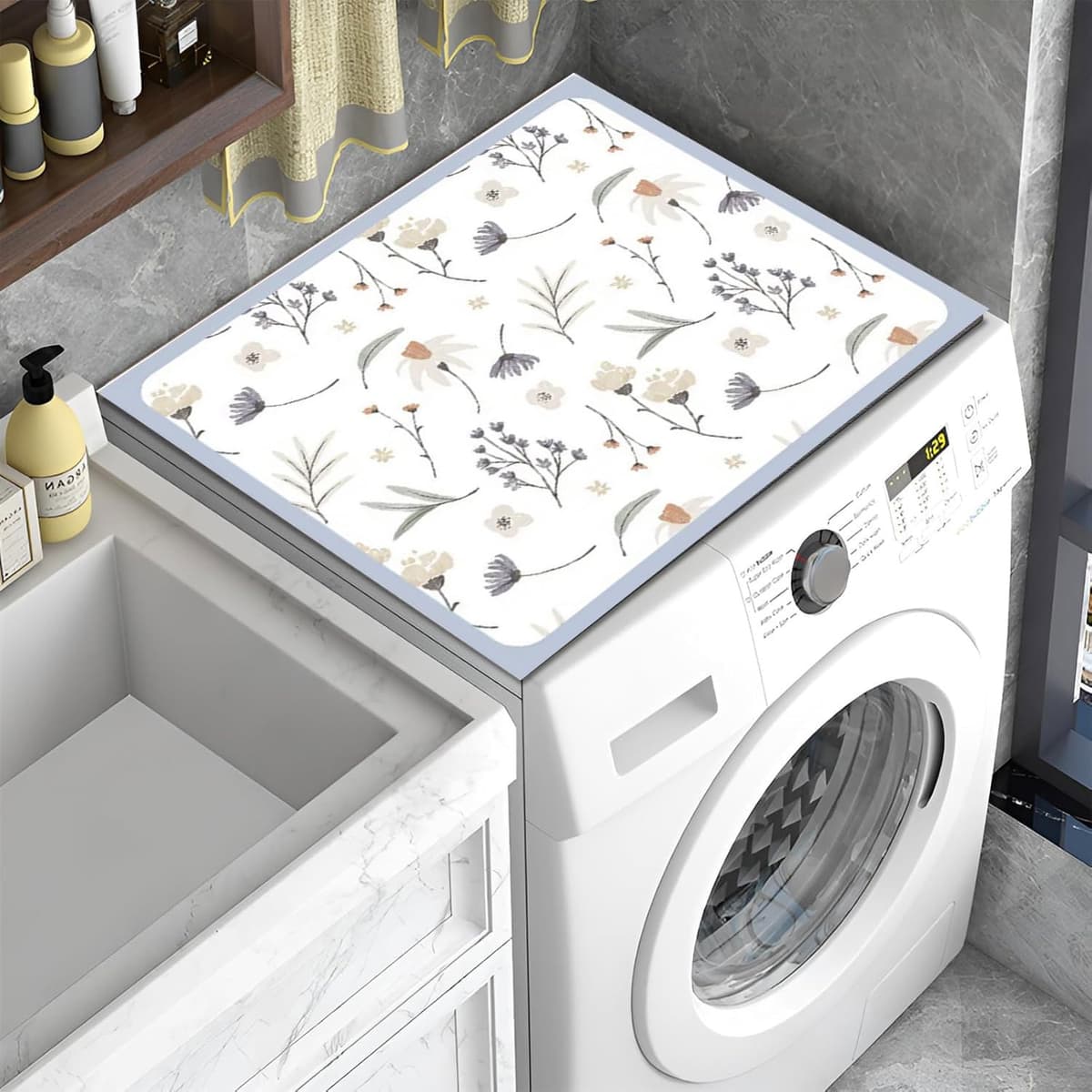 YeahBoom Cubierta Superior para Lavadora y Secadora,60 x 60 cm Cubierta para Lavadora,Funda para Lavadora,Funda Antipolvo para Lavadoras,Secadoras,Cocinas,Autocaravanas,Baños — view 10