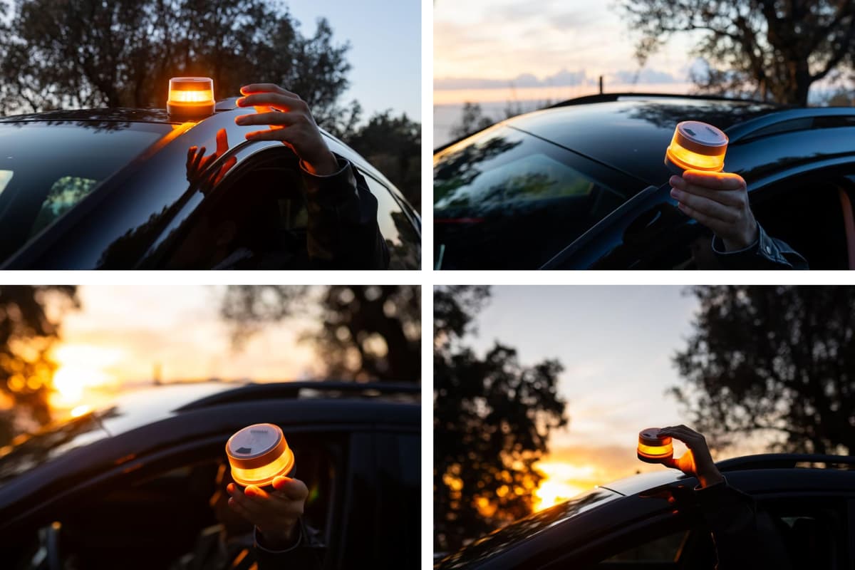 OSRAM LEDguardian Road Flare Signal V16 IoT, luz de Advertencia LED certificada DGT 3.0, Uso obligatorio en España, 1900K, localización en Tiempo Real — view 9