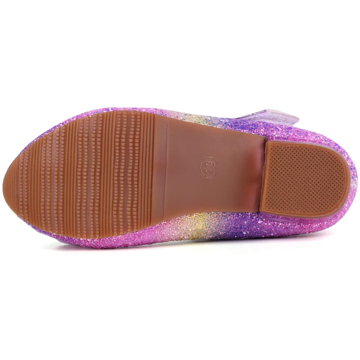 Girls Princess Shoes Sequins Sweet Bows High Heels Wedding Party Dress Shoes Dance Bright Diamond Cosplay Christmas Festival Shoes Pink Blue Purple Gold Silver — view 4