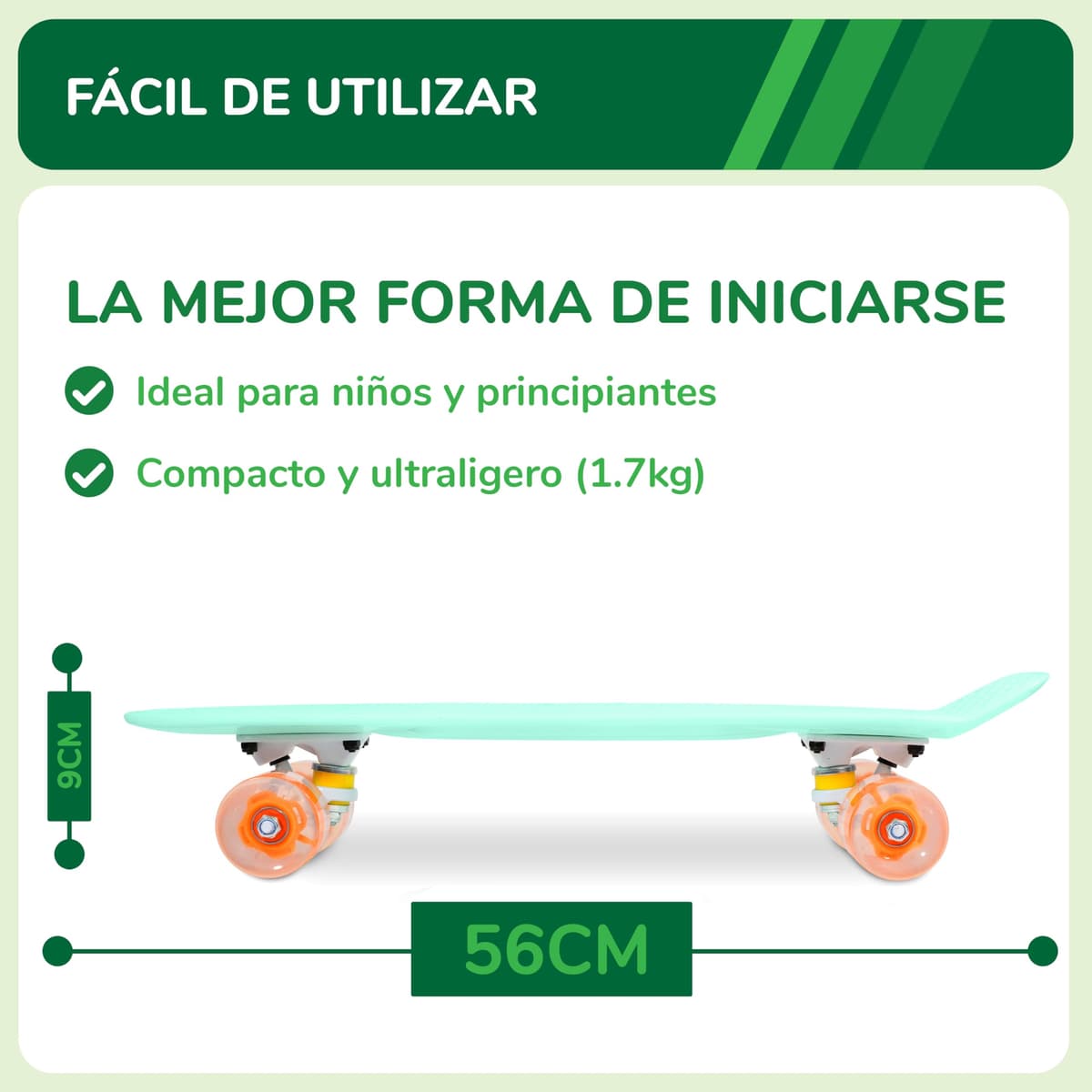 Sawyer Bikes - Monopatin/Skateboard con Ruedas LED - Niños y Adolescentes — view 4