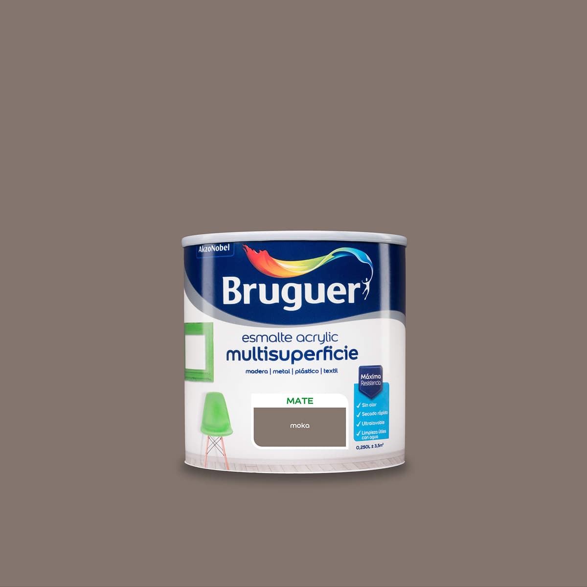 Bruguer Acrylic Multisuperficie Esmalte al agua Satinado - Pintura 750 mL, Blanco Permanente — view 19