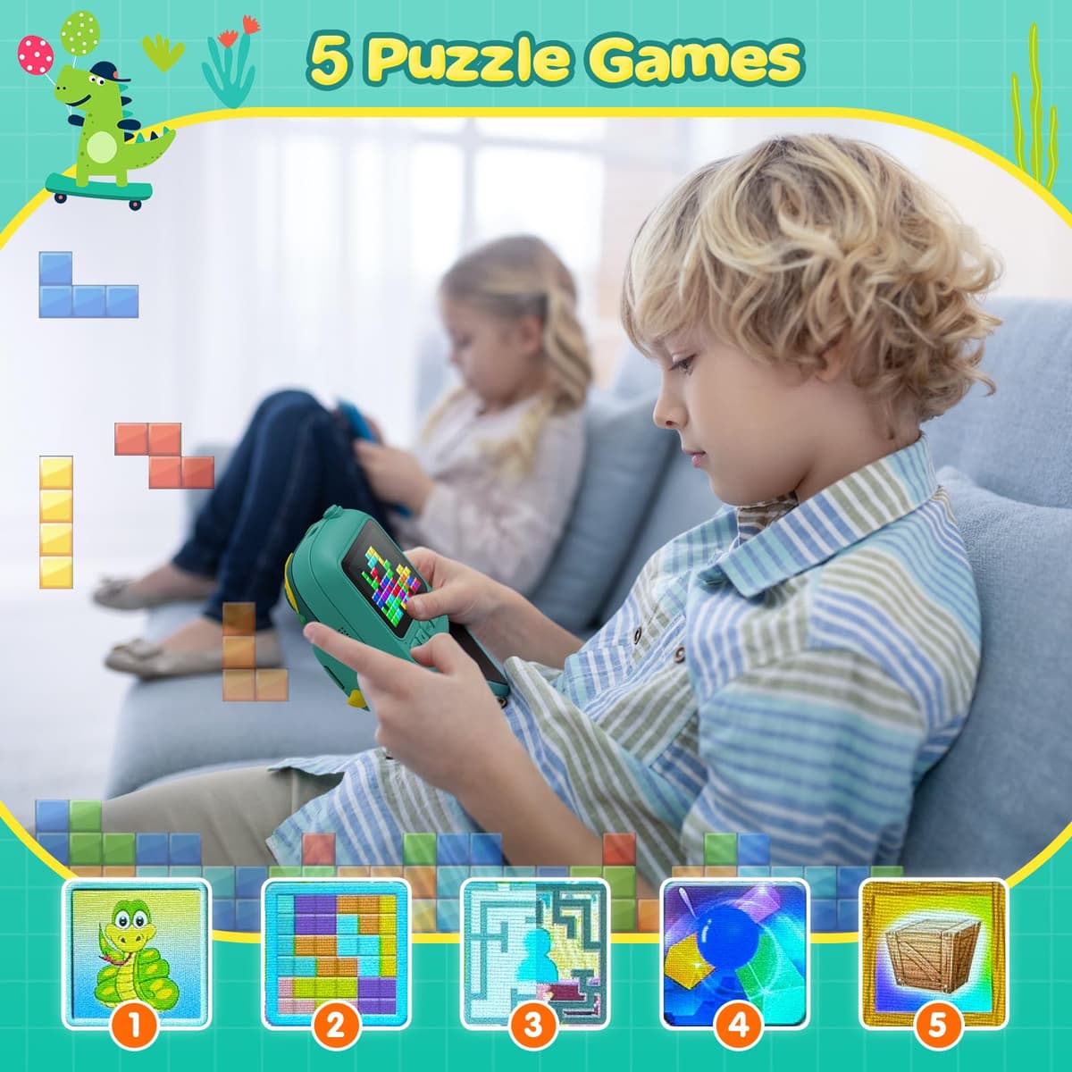 Camara Fotos Infantil Instantanea, CAMCLID 2,4 Pulgada Cámara Instantánea para Niños con Tarjeta de 32GB, Regalo para Niños de 3 a 12 Años(Verde) — view 6